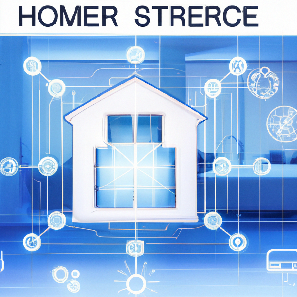 Futuristic smart home with AI integration.